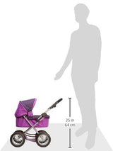 Bayer Design 1301200 Puppenwagen Trendy, höhenverstellbar, zusammenklappbar, Motiv: Fee, lila