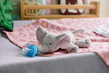 Philips Avent Snuggle Elefant SCF348/13, Kuscheltier mit Schnuller ultra soft, perfektes Geschenk für Neugeborene und Babys, Schnullertier