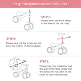 Bammax Kinder Laufrad Lauflernrad Balance Fahrrad ohne Pedale Dreirad Spielzeug für 1 Jahr, Erstes Baby Laufrad für Jungen Mädchen, Empfohlenes Alter: 10-24 Monate, Rosa