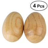 ULTNICE Maracas Egg Shakers Holz Musikinstrumente Spielzeug für Kinder 4 Stücke