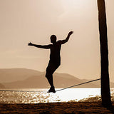 ALPIDEX Slackline Set 15 m + Baumschutz und Ratschenschutz, geeignet für Kinder, Anfänger und Fortgeschrittene