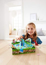 Haba 303402 - Funkelschatz Brettspiel, lustiges Mitbringspiel für 2-4 Spieler ab 5 Jahren, mit 90 Funkelsteinen und 9 Ringen in Eis-Optik, schönes Geschenk zum Geburtstag