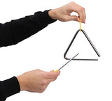 CASCHA Triangel für Kinder, Triangle, Instrument für Percussion und musikalische Früherziehung mit Schlägel & Gummigriff, HH 2004