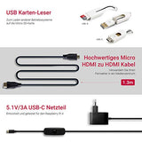 LABISTS Raspberry Pi 4 Model B 4 GB Ultimatives Kit mit 32GB Class10 Micro SD-Karte, 5,1V 3,0A USB-C EIN/Aus-Schaltnetzteil, 3 Premium Kupfer Kühlkörper, Micro HDMI-Kabel, Premium Schwarzes Gehäuse