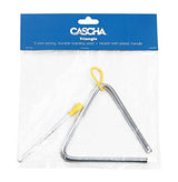 CASCHA Triangel für Kinder, Triangle, Instrument für Percussion und musikalische Früherziehung mit Schlägel & Gummigriff, HH 2004