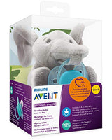 Philips Avent Snuggle Elefant SCF348/13, Kuscheltier mit Schnuller ultra soft, perfektes Geschenk für Neugeborene und Babys, Schnullertier