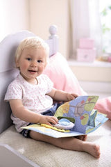 Haba 300146 - Stoffbuch Elefant Egon, weiches Knisterbuch mit vielen Fühl- und Spieleffekten, wunderschön gestaltetes Babyspielzeug ab 6 Monaten