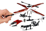 Revell 01028 Adventskalender RC Helikopter mit 2.4 GHz, LED-Beleuchtung, Gyro, inkl. Batterien in 24 Tagen zum selbstgebauten, ferngesteuerten Hubschrauber, Rot&Grün