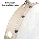 Handhalte Tamburin Trommel Glocke Birke Metall Klingeln Schlaginstrument Pädagogisches Spielzeug für KTV Party Kinderspiele 6"