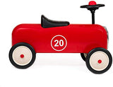 Baghera Rutschauto Racer Rot | Rutschfahrzeug für Kinder - zahlreiche lebensechte Details | Retro Rutschauto für Kinder ab 1 Jahr