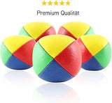 5er Set Diabolo Premium Jonglierbälle - 62mm Ø ✓ Jonglierball Füllung aus hochwertiger Vogelhirse ✓ Wasserabweisend ✓ Robustes Kunstleder I Jonglier-Set zur Jonglage für Kinder & Anfänger