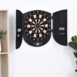 HOMCOM Elektronische Dartscheibe Dartboard Dart-Set mit 6 Darts Schwarz+Orange 26 Spiele und 185 Trefferoptionen für 8 Spieler 46,5 x 4,4 x 50,5 cm