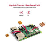 LABISTS Raspberry Pi 4 Model B 4 GB Ultimatives Kit mit 32GB Class10 Micro SD-Karte, 5,1V 3,0A USB-C EIN/Aus-Schaltnetzteil, 3 Premium Kupfer Kühlkörper, Micro HDMI-Kabel, Premium Schwarzes Gehäuse