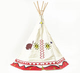 Tipi Spielzelt für Kinder Wigwam Spiel-Zelt Indianerzelt Indianer, Holzstangen und Baumwolle, Garden Games 3025