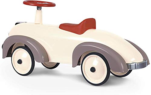 Baghera Rutschauto Speedster Cremeweiß | Rutschfahrzeug für Kinder - zahlreiche lebensechte Details | Retro Rutschauto für Kinder ab 1 Jahr