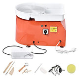 Elektrische Töpferscheibe Maschine 25CM 350W Keramik Clay Maschine Töpferscheibe Formmaschine DIY ton Werkzeug mit Fußpedale und Abnehmbare Waschbecken Keramik Tonformwerkzeug Maschine