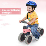 Bammax Kinder Laufrad Lauflernrad Balance Fahrrad ohne Pedale Dreirad Spielzeug für 1 Jahr, Erstes Baby Laufrad für Jungen Mädchen, Empfohlenes Alter: 10-24 Monate, Rosa