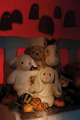 Steiff Hoppie Hase - 28 cm - Plüschhase mit Schlappohren - Soft Cuddly Friends - Kuscheltier für Kinder - waschbar - hellgrau (080470)