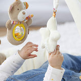 Fehn 160963 3-D-Activity-Nest Rainbow / Besonders weicher Spielbogen mit 5 abnehmbaren Spielzeugen für Babys Spiel & Spaß von Geburt an / Maße: Ø85cm