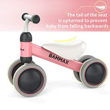 Bammax Kinder Laufrad Lauflernrad Balance Fahrrad ohne Pedale Dreirad Spielzeug für 1 Jahr, Erstes Baby Laufrad für Jungen Mädchen, Empfohlenes Alter: 10-24 Monate, Rosa