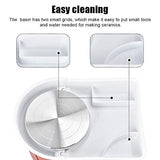 Elektrische Töpferscheibe Maschine 25CM 350W Keramik Clay Maschine Töpferscheibe Formmaschine DIY ton Werkzeug mit Fußpedale und Abnehmbare Waschbecken Keramik Tonformwerkzeug Maschine