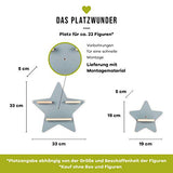 BOARTI Kinder Regal Sammelset Sterne in Grau - geeignet für ca. 22 Tonies - zum Spielen und Sammeln