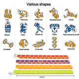 O-Kinee Würfel Spielzeug 12 Stücke 24 Blöcke Magische Geschwindigkeit Würfel Schlange Würfel Magische Schlangen Würfel 3D IQ Spielzeug - für Kinder und Erwachsene (12 Stücke-a)