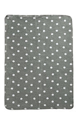 Meyco 1541052 Babydecke/Kuscheldecke Classic Basic, 100 x 150 cm, grau/weiß mit Punkten