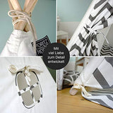 Moritz & Moritz Tipi Zelt für Kinder - Grau Zackenmuster - Kinderzelt Spielzelt Geschenkidee - Mit Bodendecke und Fenster - Für Haus und Garten