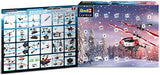 Revell 01028 Adventskalender RC Helikopter mit 2.4 GHz, LED-Beleuchtung, Gyro, inkl. Batterien in 24 Tagen zum selbstgebauten, ferngesteuerten Hubschrauber, Rot&Grün