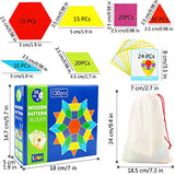 Lewo 130 Teilig Holzpuzzles Geometrische Formen Puzzle Bausteine Montessori Spielzeug Lernspielzeug für Kinder Mädchen und Jungen ab 3 Jahr