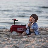 Baghera Rutschauto Racer Rot | Rutschfahrzeug für Kinder - zahlreiche lebensechte Details | Retro Rutschauto für Kinder ab 1 Jahr