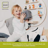 BOARTI Kinder Regal Buchstabe E in Weiß - geeignet für die Toniebox und ca. 39 Tonies - zum Spielen und Sammeln
