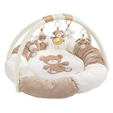 Fehn 160963 3-D-Activity-Nest Rainbow / Besonders weicher Spielbogen mit 5 abnehmbaren Spielzeugen für Babys Spiel & Spaß von Geburt an / Maße: Ø85cm