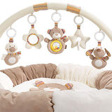 Fehn 160963 3-D-Activity-Nest Rainbow / Besonders weicher Spielbogen mit 5 abnehmbaren Spielzeugen für Babys Spiel & Spaß von Geburt an / Maße: Ø85cm