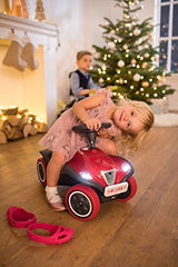 BIG - Bobby Car Next - Deluxe Variante, Kinderfahrzeug mit LED-Front Scheinwerfer, Flüsterreifen und weichem Sitz, belastbar bis zu 50kg, Rutschfahrzeug für Kinder ab 1 Jahr, rot
