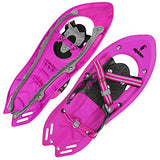 ALPIDEX Schneeschuh Kinder Schuhgröße 26 bis 38 bis 55 kg Optional Teleskopstöcke, Farbe:Eisprinzessin mit Stöcken