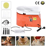 Elektrische Töpferscheibe Maschine 25CM 350W Keramik Clay Maschine Töpferscheibe Formmaschine DIY ton Werkzeug mit Fußpedale und Abnehmbare Waschbecken Keramik Tonformwerkzeug Maschine