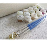 Qiluck DIY Vorgedruckt Leinwand-Ölgemälde Geschenk für Erwachsene Kinder Malen Nach Zahlen Kits mit Holzrahmen Home Haus Dekor