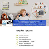 BOARTI Kinder Regal Buchstabe M in Grau - geeignet für die Toniebox und ca. 48 Tonies - zum Spielen und Sammeln