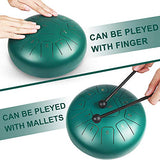 GUNAI 10 Zoll Stahl Tongue Pan Drum 11 Töne Schlaginstrument Hand Pan Drum mit Trommelschlägeln Tragetasche Note Sticks für Meditation Yoga Zazen Klangheilung