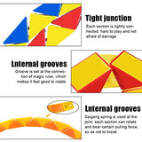 O-Kinee Würfel Spielzeug 12 Stücke 24 Blöcke Magische Geschwindigkeit Würfel Schlange Würfel Magische Schlangen Würfel 3D IQ Spielzeug - für Kinder und Erwachsene (12 Stücke-a)