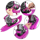 ALPIDEX Schneeschuh Kinder Schuhgröße 26 bis 38 bis 55 kg Optional Teleskopstöcke, Farbe:Eisprinzessin mit Stöcken