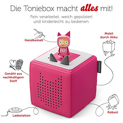 Toniebox Starterset in Pink: Toniebox + Kreativ-Tonie - Der tragbare Lautsprecher für Tonies Hörfiguren und Kreativ Tonies - Für Kinder ab 3 Jahren - DEUTSCH