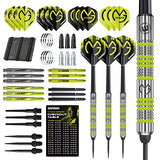 WINMAU Dart Geschenkset - 50-teiliges Dartset mit 4 Sätzen Dartschäften, 4 Sätzen Flüge und Zubehör