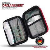 Erste Hilfe Set Wandern, Outdoor, Fahrrad & Reise Zubehör für die Erstversorgung der häufigsten Notfälle nach DIN 13167 - First Aid Kit für Deine Sicherheit