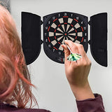 HOMCOM Elektronische Dartscheibe Dartboard Dart-Set mit 6 Darts Schwarz+Orange 26 Spiele und 185 Trefferoptionen für 8 Spieler 46,5 x 4,4 x 50,5 cm