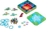 Haba 303402 - Funkelschatz Brettspiel, lustiges Mitbringspiel für 2-4 Spieler ab 5 Jahren, mit 90 Funkelsteinen und 9 Ringen in Eis-Optik, schönes Geschenk zum Geburtstag