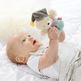 Fehn 060164 Ring-Greifling Bär – Greifling mit Rassel und Schnullerbefestigung für Babys und Kleinkinder ab 0+ Monaten – Maße: 13 cm