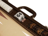 Wycliffe Brothers Backgammon-Turnierset – Braunes Kroko mit beigefarbener Spielfläche – Gen III